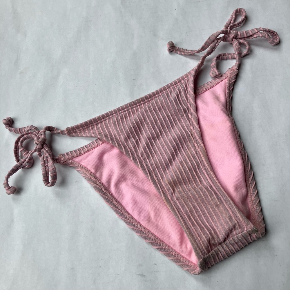 Xhilaration Pink Striped Bikini Bottoms